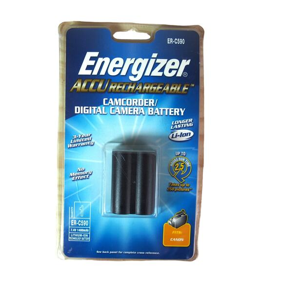 Energizer‎ ER-C590 Rechargeable Fits CANON Camcorder Digital Camera Battery NOS - Picture 1 of 2